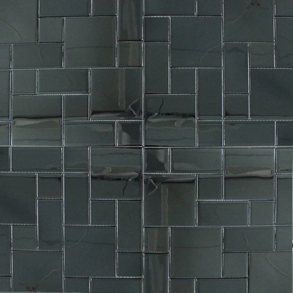 Mozaic sticlă gri pattern Versailles finisaj reflectant 300x300 mm - Mozaic din sticla