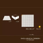 Mozaic sticlă nervurată și piatră naturală gri 30x30x0.8 cm Midas - Mozaic din sticla