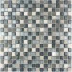 Mozaic sticlă nervurată și piatră naturală gri 30x30x0.8 cm Midas 6 Mozaic sticlă nervurată și piatră naturală gri 30x30x0.8 cm Midas