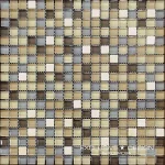 Mozaic sticlă și piatră bej cu texturi mate și lucioase Midas 30x30cm - Mozaic din sticla