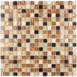 Mozaic sticlă și piatră crem auriu chihlimbar Midas 300x300x8 mm 6 Mozaic sticlă și piatră crem auriu chihlimbar Midas 300x300x8 mm