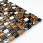 Mozaic sticlă și piatră multicolor 14x14mm Midas, 300x300x8mm - Mozaic din sticla