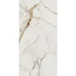 Faianță albă cu venații aurii effect marmură, Allmarble, Marazzi, 60x120 cm