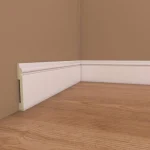 Plinta alba din poliuretan, PL01, 16x120x2000 mm