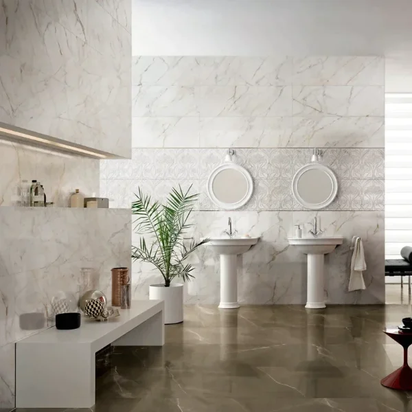 Faianta Alba Rectificata Lucioasa Marazzi Allmarble Golden White Lux 40X120 cm M6T1