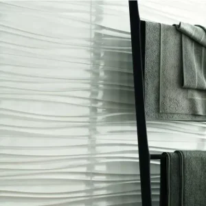 Faianță albă structurată 3D Marazzi Absolute White 25x76 cm