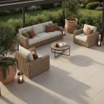 Gresie bej rectificată Marazzi Stream Ivory 60×60 cm M0UV