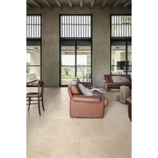 Gresie bej mata, Limestone Sand, Marazzi, 120x120 cm