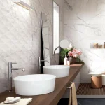 Faianță Albă Lucioasă Marazzi Allmarble Golden White Lux Pave 3D 40X120
