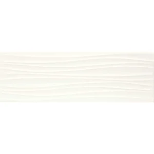Faianță albă structurată 3D Marazzi Absolute White 25x76 cm