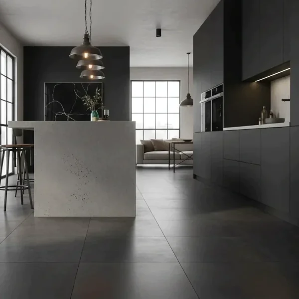 Gresie neagră rectificată mată, 60×60 cm, Marazzi Progress Black MKL7