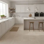 Gresie porțelanată taupe, aspect de piatră nisipoasă, Stonework Marazzi, 33.3x33.3 cm