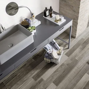 Gresie porțelanată tip parchet gri Marazzi Treverkfusion Grey 10x70 cm