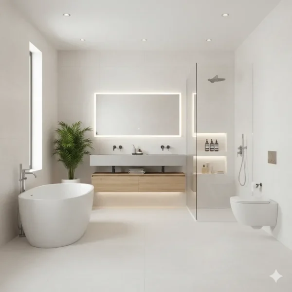 Faianta alba mata baie Marazzi Stream White 20x50 cm