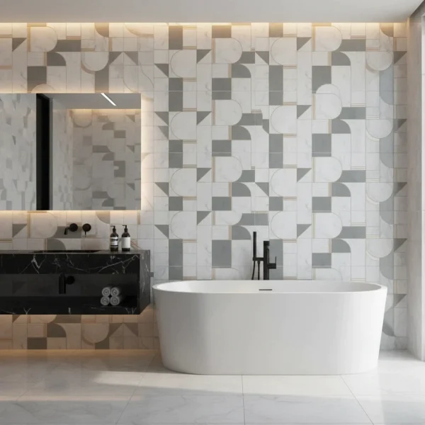 Decor Marazzi Allmarble Altissimo Satin Decoro Club 40X120 cm M8T4