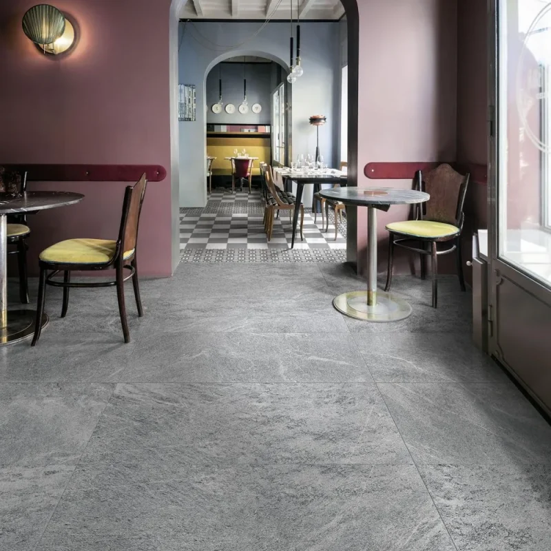Gresie gri mata interior Marazzi Mystone Quarzite Platinum 30x60 cm
