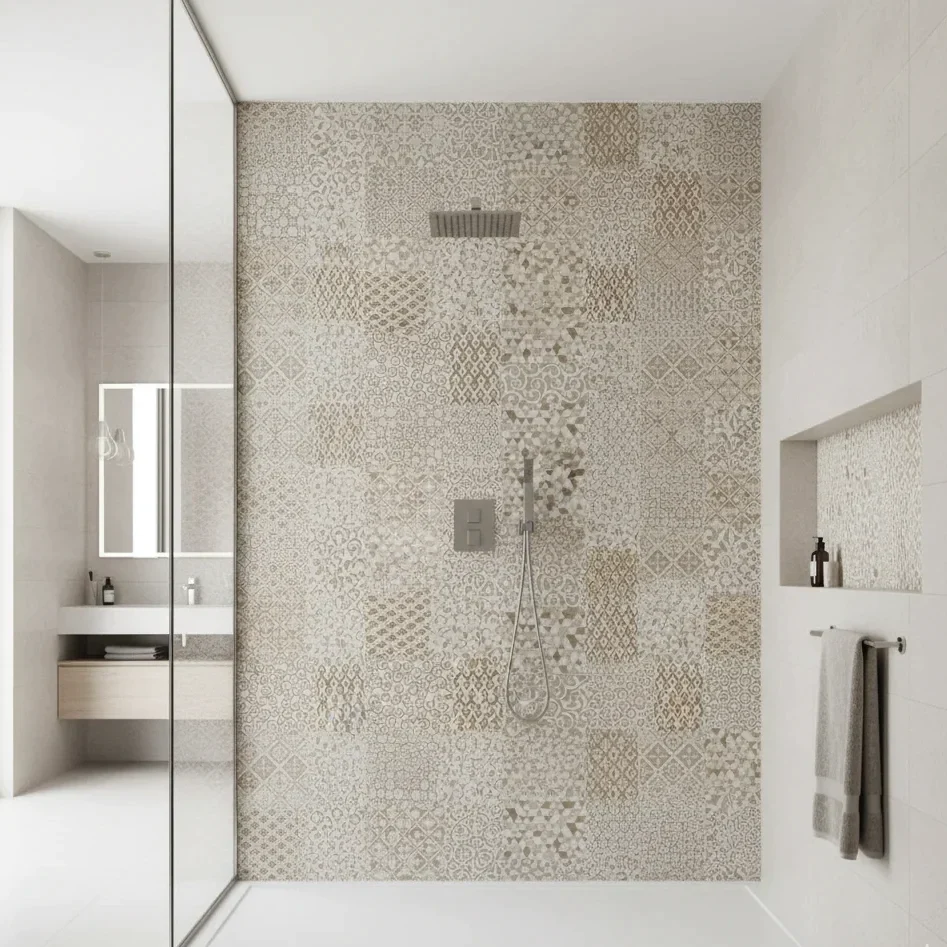 Placă decorativă efect piatră mată, Marazzi Stream Ivory Decoro Match, 20x50 cm