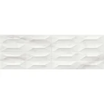 Faianta alba 3D bucătărie, Marazzi Marbleplay White Gem, 30x90 cm