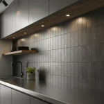 Faianță antracit cu granulație fină uniformă 30×60 cm, Stonework Marazzi