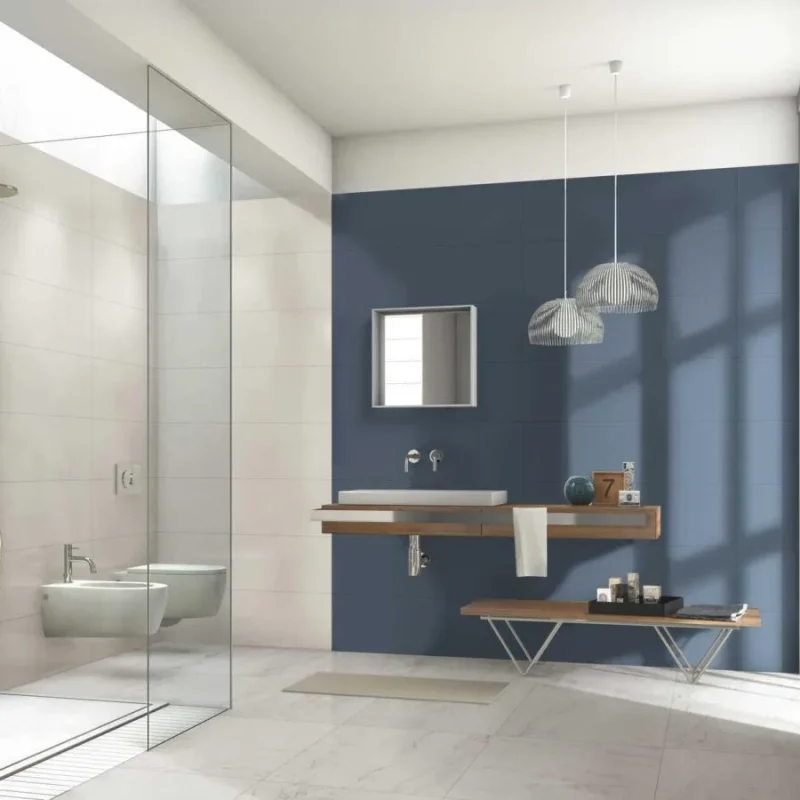 Faianta albastra rectificata mata Marazzi Colorplay Blue, 30x90 cm, M4J9