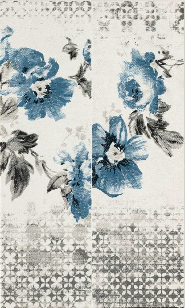 Placa decorativa Marazzi Chroma Decoro Flower White 11.5x38 cm M07K