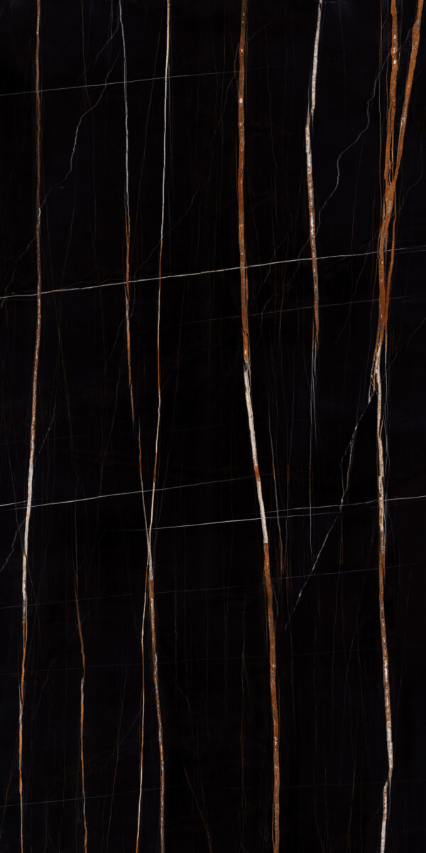 Faianta Neagra Rectificata Lucioasa Marazzi Grande Marble Look Sahara Noir Lux 160X320X6 cm M8ZJ