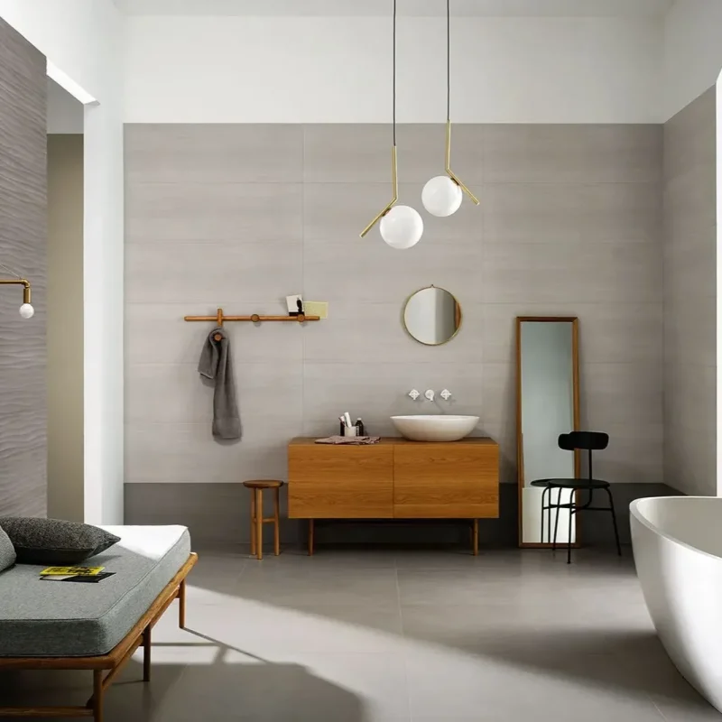 Faianță gri mată baie Marazzi Materika Antracite 40x120 cm