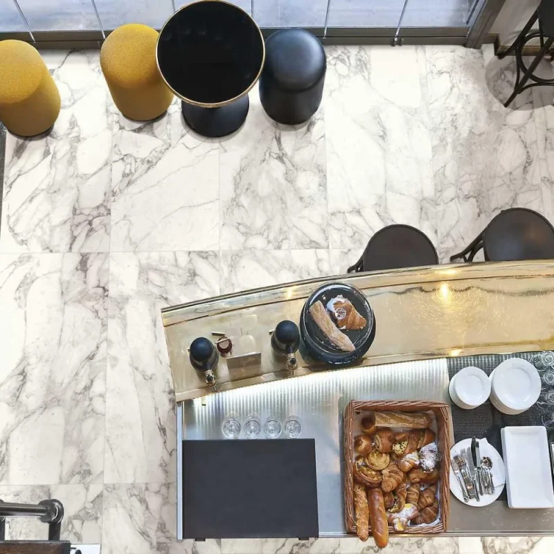 Gresie Crem Rectificata Lucioasa Marazzi Allmarble Calacatta Extra Lux 75X150 cm M391
