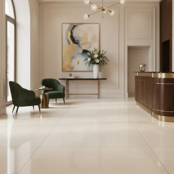 Gresie crem structurata, Limestone Ivory, 120x120 cm, Marazzi, M90C