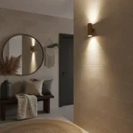 Faianță porțelanată bej, aspect texturat de piatră naturală, Marazzi Stream, 30×60 cm