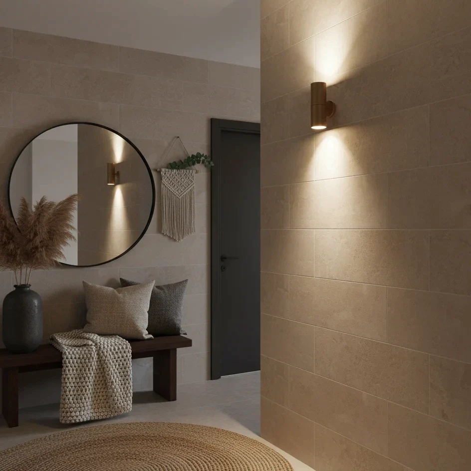 Faianță porțelanată bej, aspect texturat de piatră naturală, Marazzi Stream, 30x60 cm Faianță porțelanată bej, aspect texturat de piatră naturală, Marazzi Stream, 30x60 cm