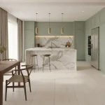 Gresie crem, rectificata mata, Lasa, 120×120 cm, Marazzi, M0FM