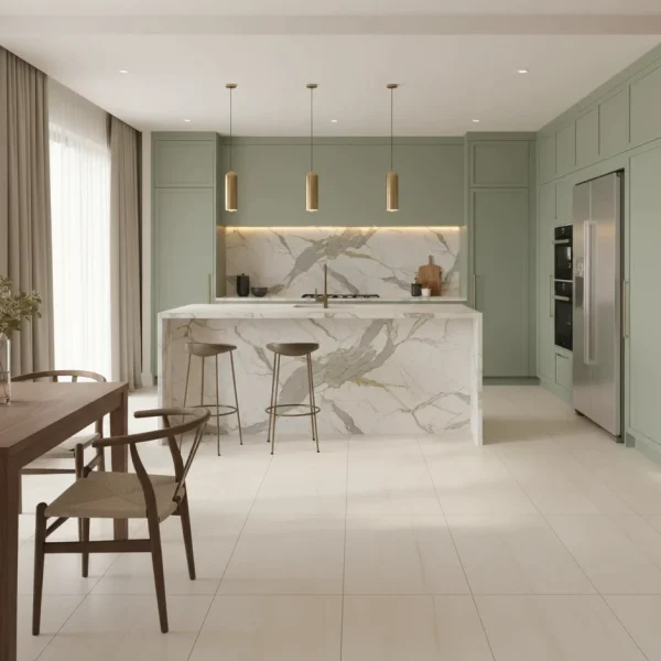 Gresie crem, rectificata mata, Lasa, 120x120 cm, Marazzi, M0FM