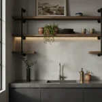 Placă decorativă gri cu model clasic, 60×60 cm, Marazzi Stream M0XY