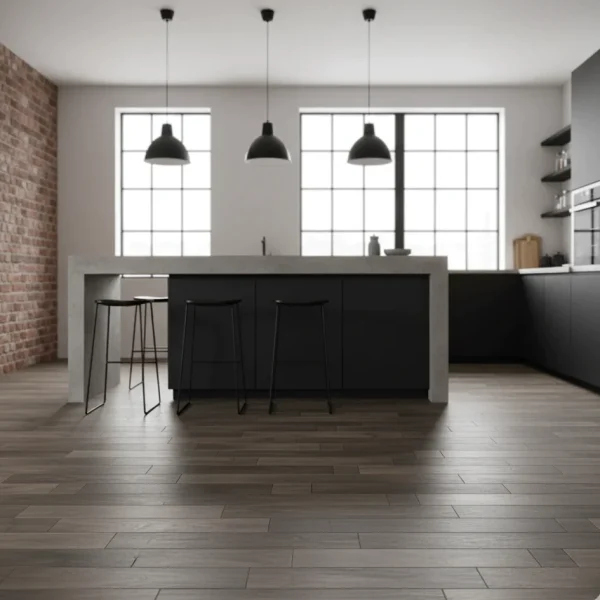 Gresie maro, aspect lemn, Treverkever, 20x120 cm, Marazzi, Musk