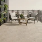 Gresie porțelanată taupe, aspect de piatră nisipoasă, Stonework Marazzi, 33.3x33.3 cm