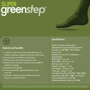 Underlay mocheta, Carpenter Super Greenstep, 15.07 mp
