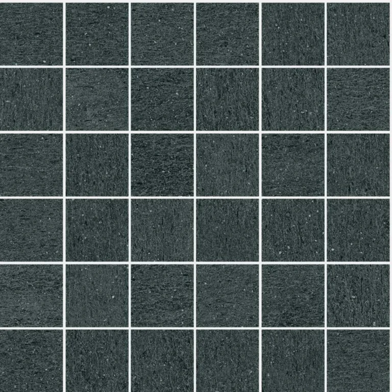 Mozaic gri mat baie Mystone Basalto Lava, Marazzi, 30x30 cm