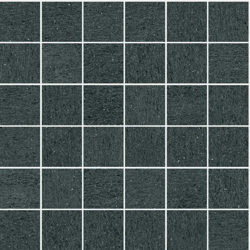 Mozaic gri mat baie Mystone Basalto Lava, Marazzi, 30x30 cm
