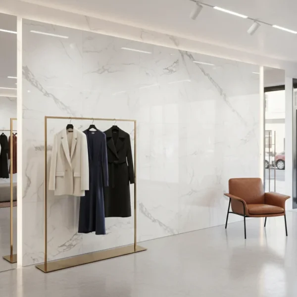 Gresie alba, rectificata, lucioasa, Grande Marble Look, 120x278 cm, Marazzi, M71C