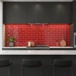 Faianță roșie, lucioasă, Hello Diamanato Lux, 7.5×15 cm, Marazzi, M8GJ