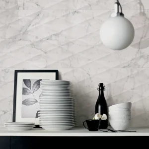 Faianta Alba Rectificata Structurata Satinata Marazzi Allmarble Altissimo Pavè 3D 40X120 cm M6TF