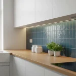 Decor albastru satinat, Hello Sat, 7.5x15 cm, Marazzi, M8G8