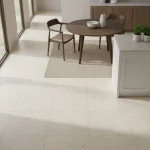 Gresie porțelanată bej, aspect de piatră calcaroasă, Stonework Marazzi, 33x33 cm
