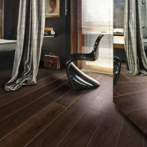 Parchet Kahrs Classic Nouveau negru stejar lacuit mat periat bizotat negru 1-strip 2420x187x15 mm 151L8AEK1JKW240