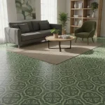 Gresie porțelanată verde encaustică, D Segni Blend, Marazzi, 10×10 cm