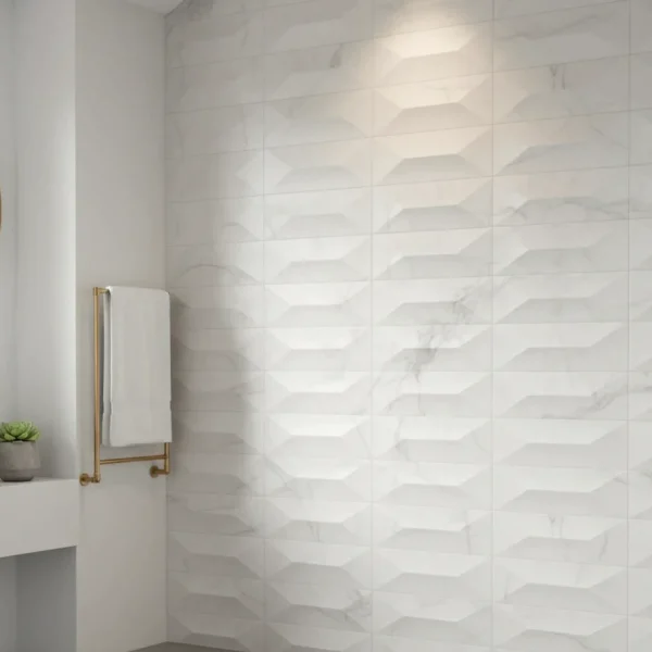 Faianta alba rectificata, Marbleplay, 30x90 cm, Marazzi, M4PD