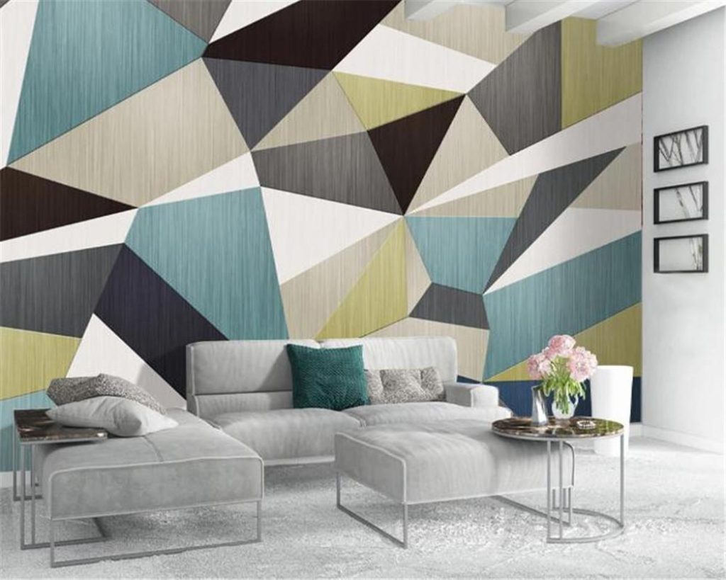 Custom 3d geometric wallpaper modern minimalist tendințe de tapete în 2022