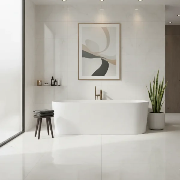 Gresie crem, rectificata, lucioasa, Grande Marble Look, 120x120 cm, Marazzi, M0G1