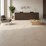 Gresie porțelanată taupe-bej cu aspect de piatră nisipoasă, Marazzi Stonework, 33.3x33.3 cm